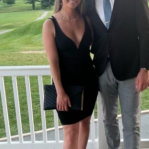 Lulu’s Gracefully Yours Midi Black Cocktail Dress